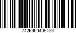 Código de barras (EAN, GTIN, SKU, ISBN): '7426890405498'