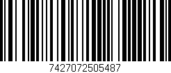 Código de barras (EAN, GTIN, SKU, ISBN): '7427072505487'