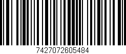 Código de barras (EAN, GTIN, SKU, ISBN): '7427072605484'