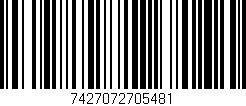 Código de barras (EAN, GTIN, SKU, ISBN): '7427072705481'