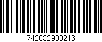 Código de barras (EAN, GTIN, SKU, ISBN): '742832933216'