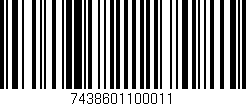Código de barras (EAN, GTIN, SKU, ISBN): '7438601100011'