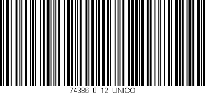 Código de barras (EAN, GTIN, SKU, ISBN): '74386_0_12_UNICO'