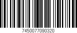Código de barras (EAN, GTIN, SKU, ISBN): '7450077090320'