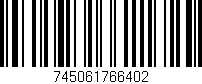 Código de barras (EAN, GTIN, SKU, ISBN): '745061766402'