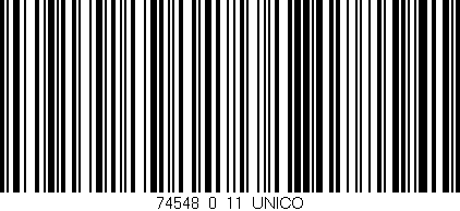 Código de barras (EAN, GTIN, SKU, ISBN): '74548_0_11_UNICO'