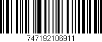 Código de barras (EAN, GTIN, SKU, ISBN): '747192106911'