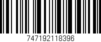 Código de barras (EAN, GTIN, SKU, ISBN): '747192118396'
