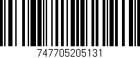 Código de barras (EAN, GTIN, SKU, ISBN): '747705205131'