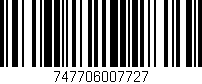 Código de barras (EAN, GTIN, SKU, ISBN): '747706007727'