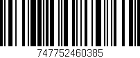 Código de barras (EAN, GTIN, SKU, ISBN): '747752460385'