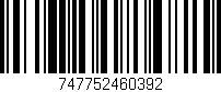 Código de barras (EAN, GTIN, SKU, ISBN): '747752460392'