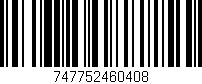 Código de barras (EAN, GTIN, SKU, ISBN): '747752460408'
