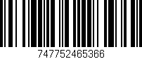 Código de barras (EAN, GTIN, SKU, ISBN): '747752465366'