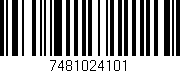 Código de barras (EAN, GTIN, SKU, ISBN): '7481024101'