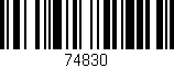 Código de barras (EAN, GTIN, SKU, ISBN): '74830'