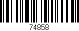 Código de barras (EAN, GTIN, SKU, ISBN): '74858'