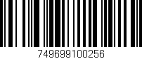 Código de barras (EAN, GTIN, SKU, ISBN): '749699100256'