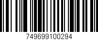Código de barras (EAN, GTIN, SKU, ISBN): '749699100294'