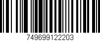 Código de barras (EAN, GTIN, SKU, ISBN): '749699122203'