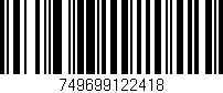Código de barras (EAN, GTIN, SKU, ISBN): '749699122418'