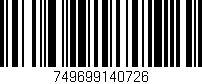 Código de barras (EAN, GTIN, SKU, ISBN): '749699140726'