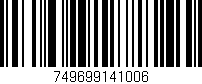 Código de barras (EAN, GTIN, SKU, ISBN): '749699141006'
