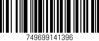 Código de barras (EAN, GTIN, SKU, ISBN): '749699141396'