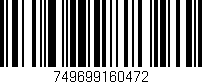 Código de barras (EAN, GTIN, SKU, ISBN): '749699160472'