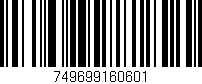Código de barras (EAN, GTIN, SKU, ISBN): '749699160601'