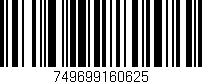 Código de barras (EAN, GTIN, SKU, ISBN): '749699160625'