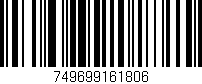 Código de barras (EAN, GTIN, SKU, ISBN): '749699161806'