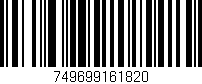 Código de barras (EAN, GTIN, SKU, ISBN): '749699161820'
