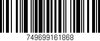 Código de barras (EAN, GTIN, SKU, ISBN): '749699161868'
