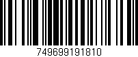 Código de barras (EAN, GTIN, SKU, ISBN): '749699191810'