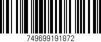 Código de barras (EAN, GTIN, SKU, ISBN): '749699191872'