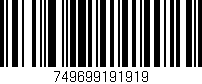 Código de barras (EAN, GTIN, SKU, ISBN): '749699191919'