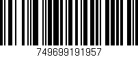 Código de barras (EAN, GTIN, SKU, ISBN): '749699191957'