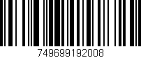Código de barras (EAN, GTIN, SKU, ISBN): '749699192008'