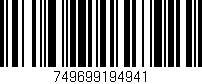 Código de barras (EAN, GTIN, SKU, ISBN): '749699194941'