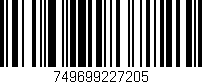 Código de barras (EAN, GTIN, SKU, ISBN): '749699227205'
