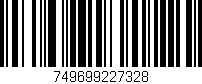 Código de barras (EAN, GTIN, SKU, ISBN): '749699227328'