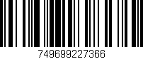 Código de barras (EAN, GTIN, SKU, ISBN): '749699227366'