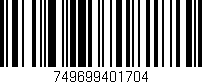 Código de barras (EAN, GTIN, SKU, ISBN): '749699401704'