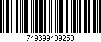 Código de barras (EAN, GTIN, SKU, ISBN): '749699409250'