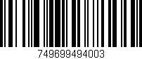 Código de barras (EAN, GTIN, SKU, ISBN): '749699494003'