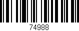 Código de barras (EAN, GTIN, SKU, ISBN): '74988'