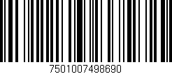 Código de barras (EAN, GTIN, SKU, ISBN): '7501007498690'