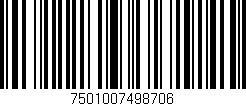 Código de barras (EAN, GTIN, SKU, ISBN): '7501007498706'