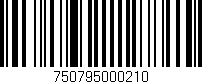 Código de barras (EAN, GTIN, SKU, ISBN): '750795000210'